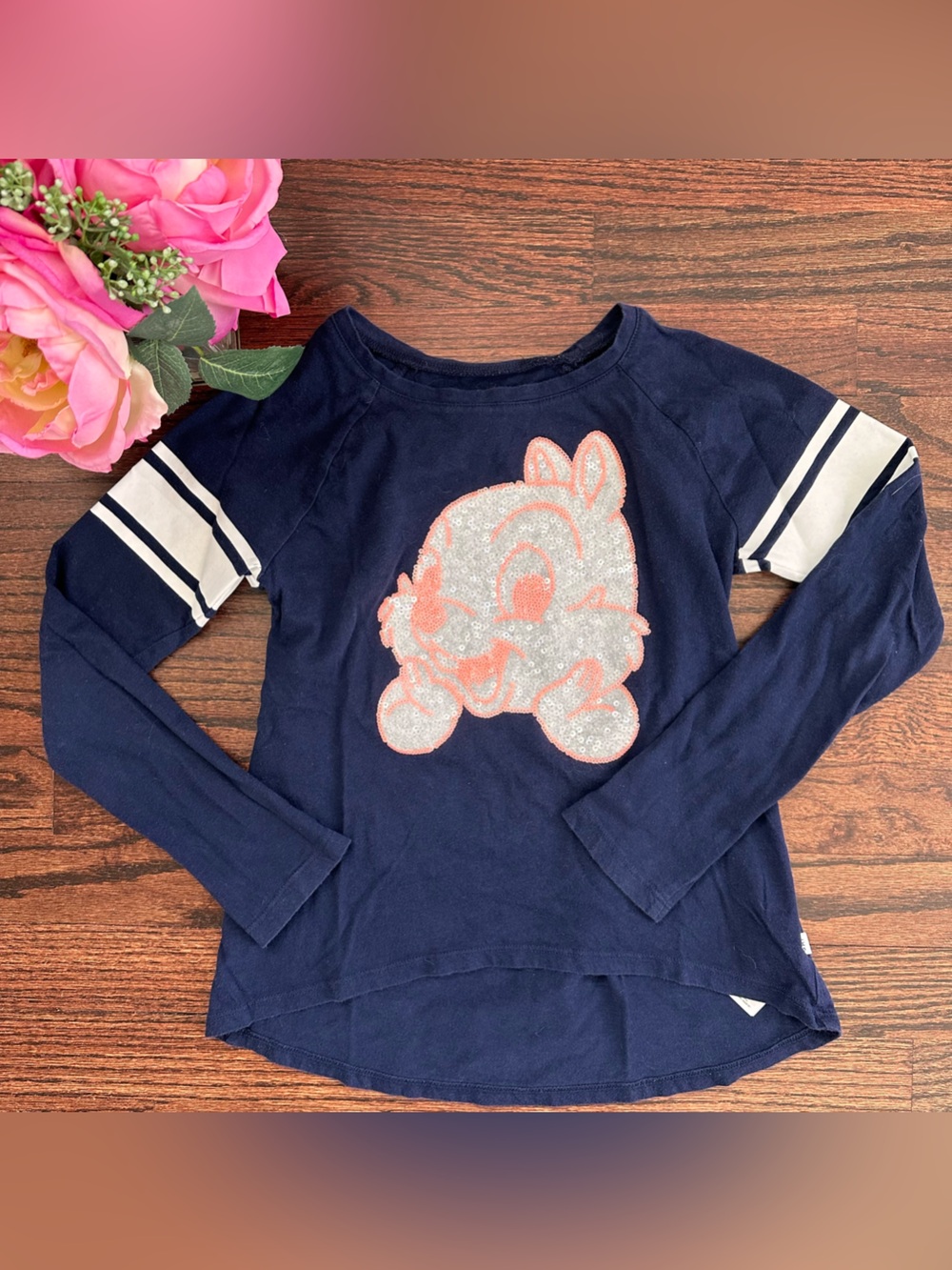 Gap Kids Disney’s Chip ‘n Dale sequined top, size M/8
